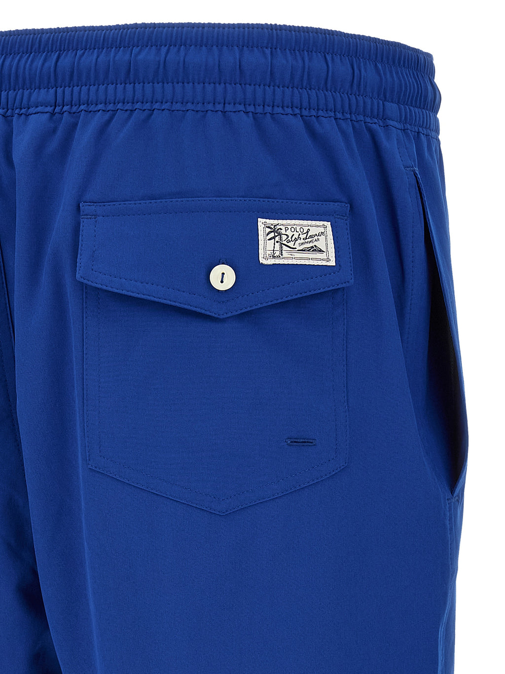 Blue Polyester Swim Shorts