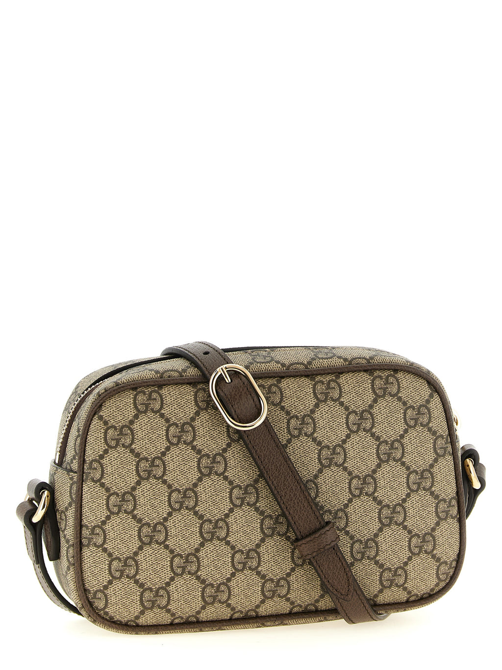 Brown Polyethylene Crossbody Bag