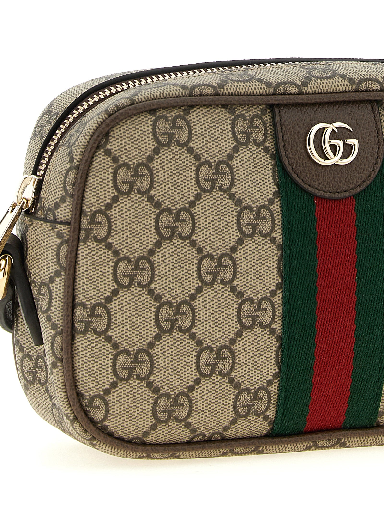 Brown Polyethylene Crossbody Bag