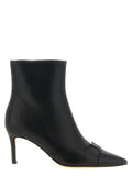 Black Leather Ankle Boots