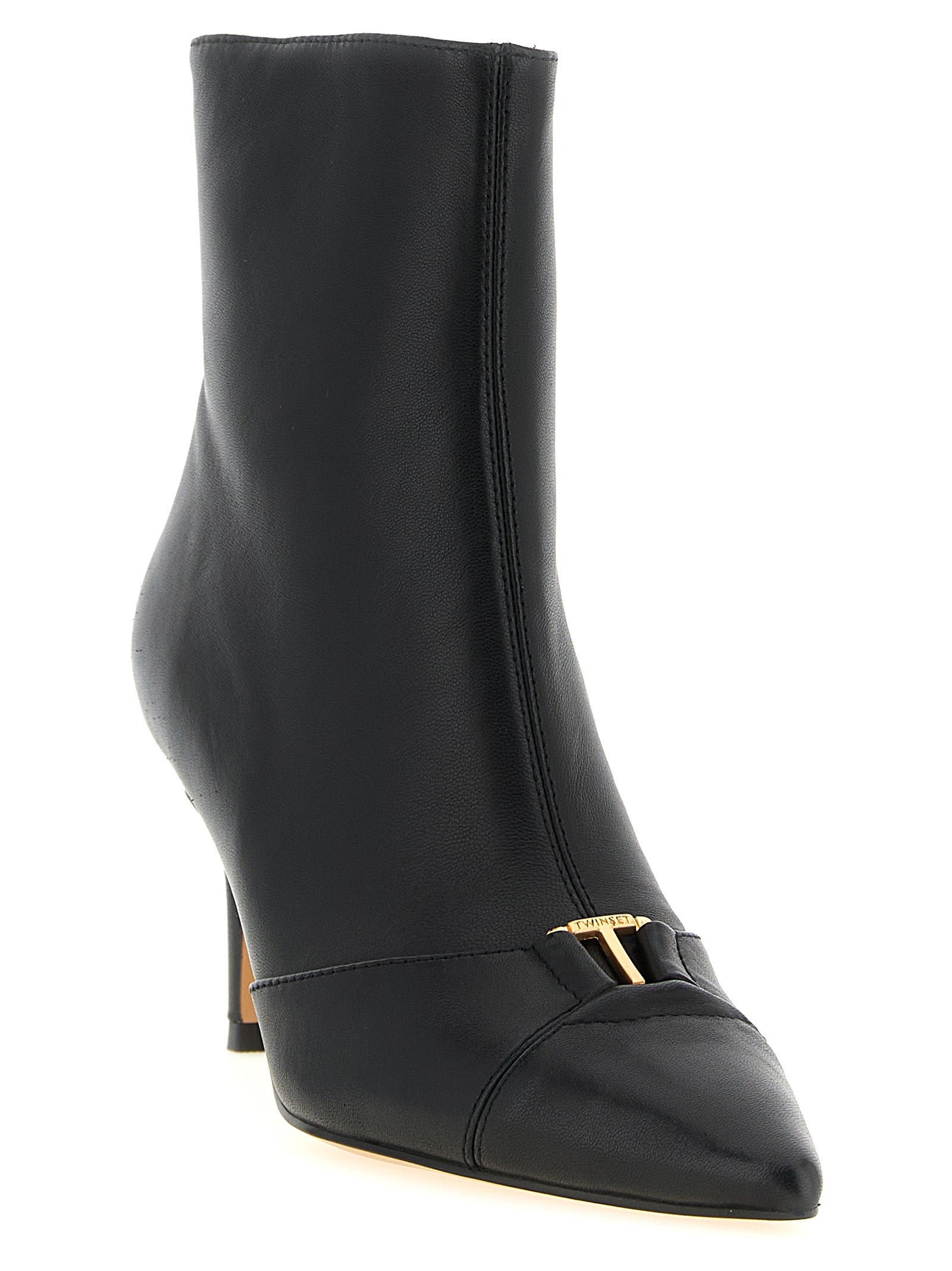 Black Leather Ankle Boots