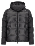 Black Polyester Full-Length Jacket