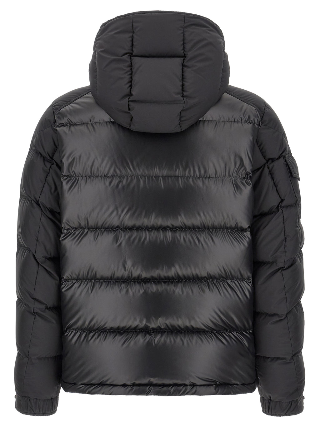 Black Polyester Full-Length Jacket