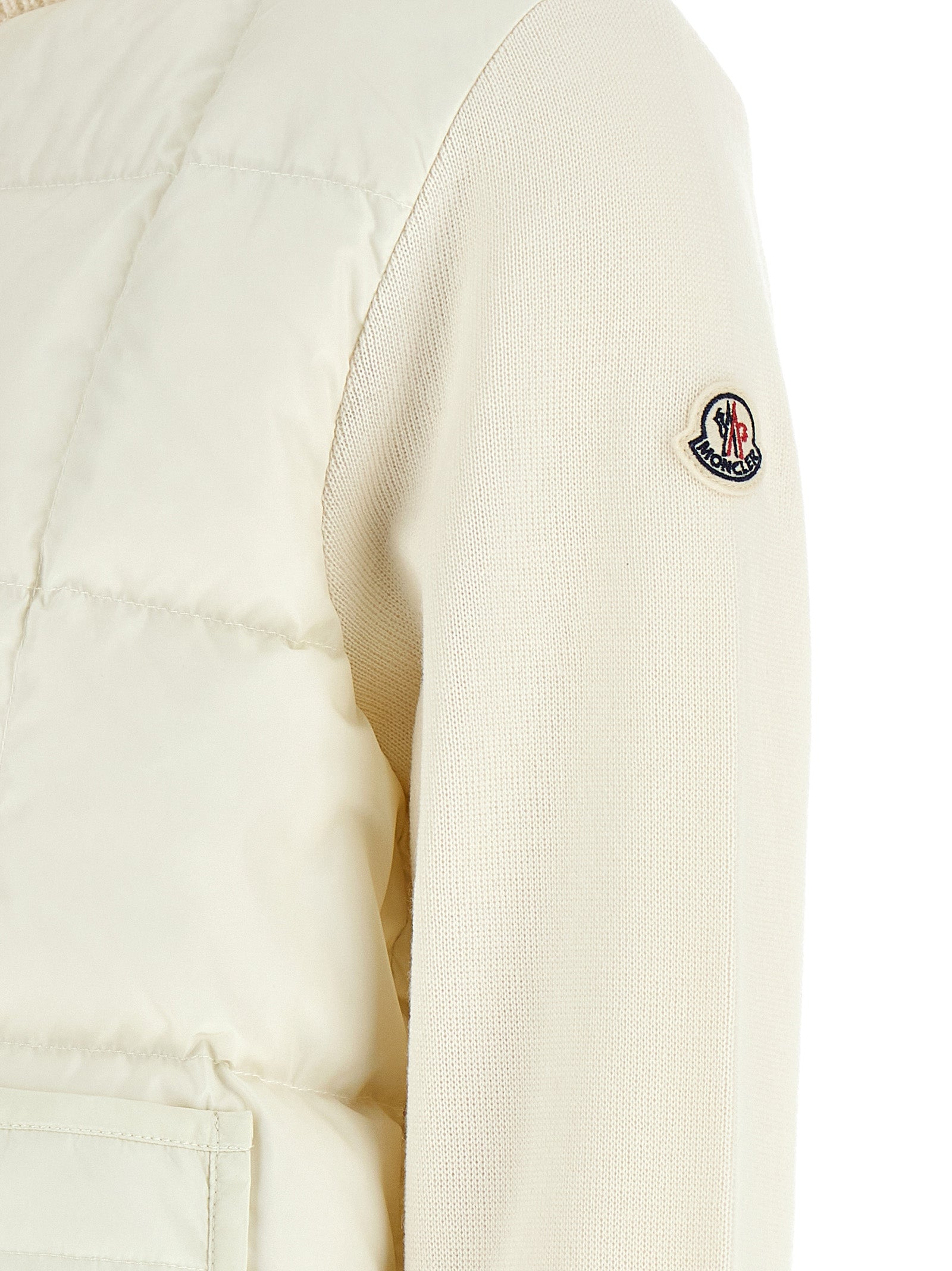White Virgin Wool Full-Length Jacket