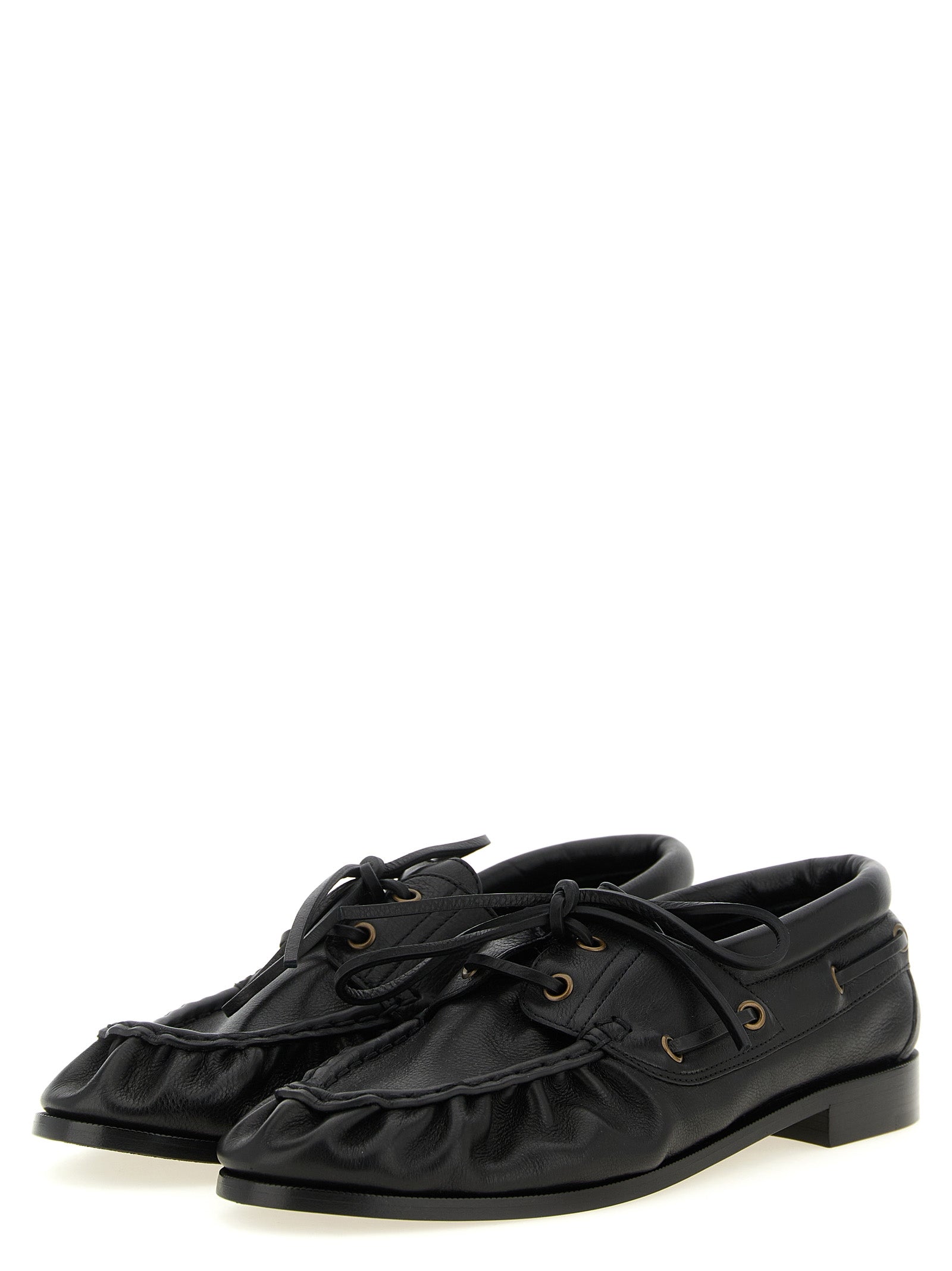 Black Calfskin Slip-On Loafers