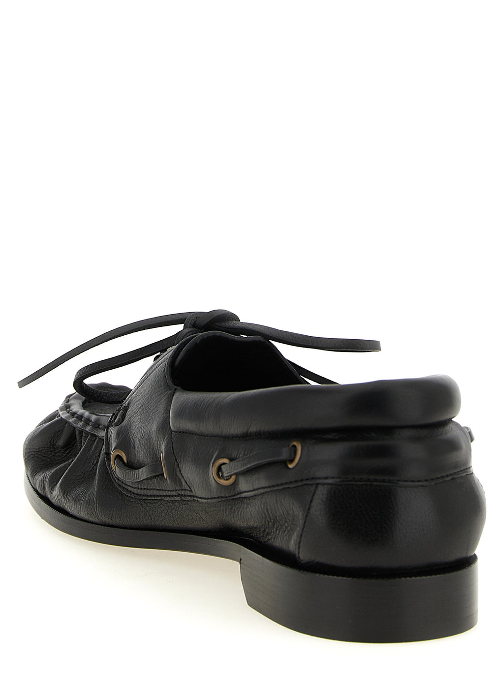 Black Calfskin Slip-On Loafers