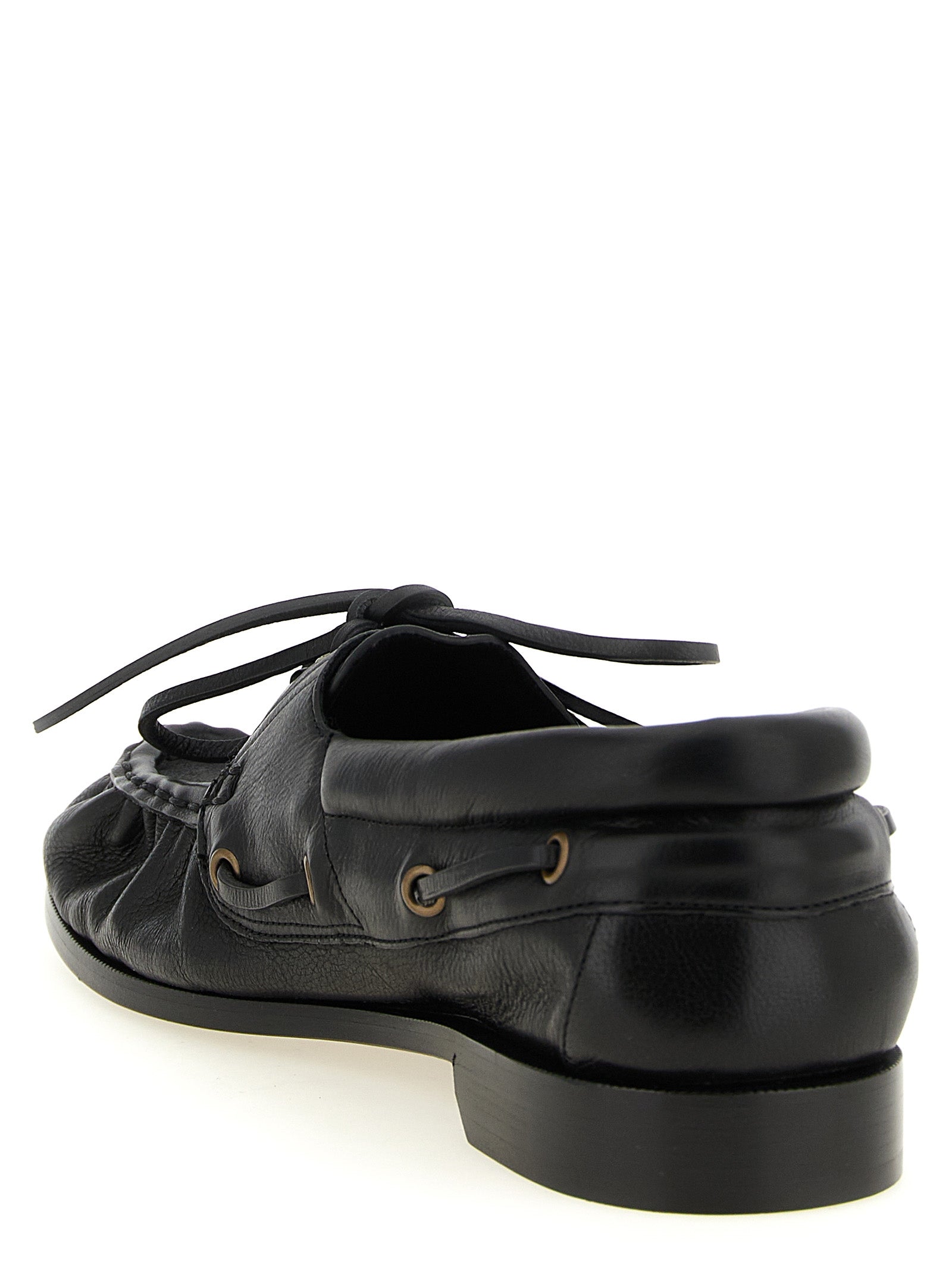 Black Calfskin Slip-On Loafers