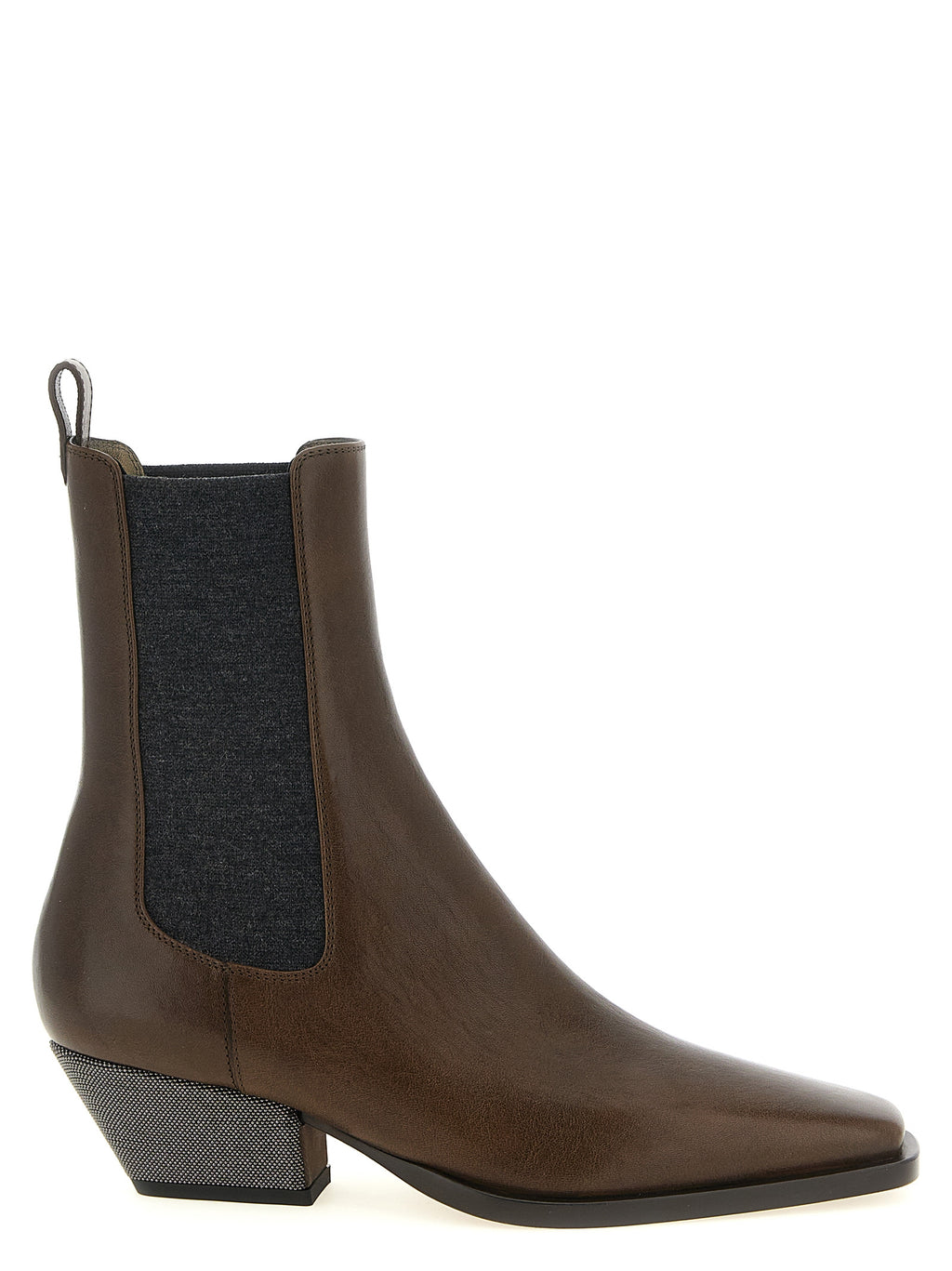 Brown Cowhide Chelsea Boots