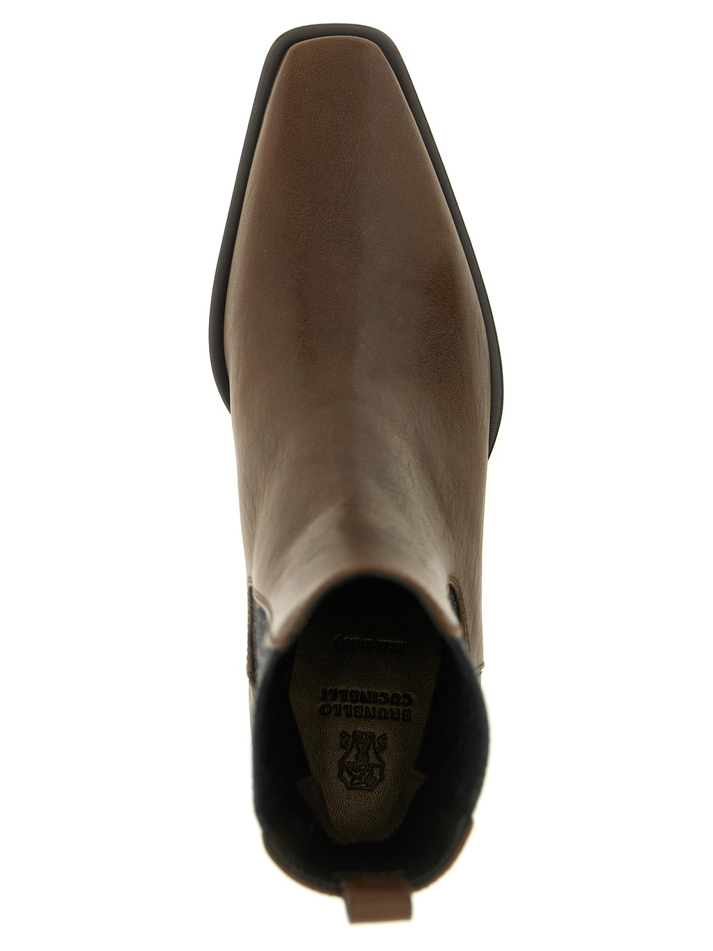 Brown Cowhide Chelsea Boots