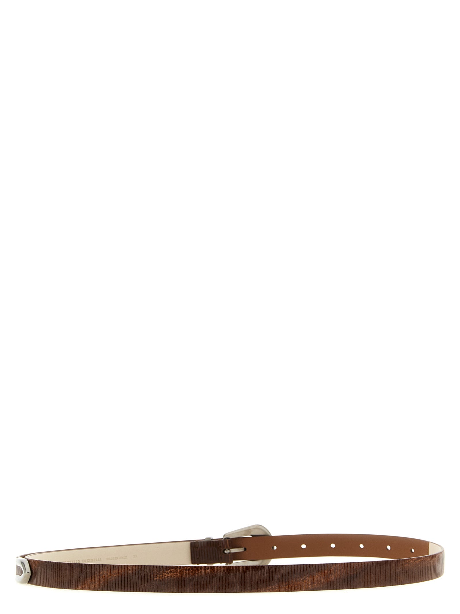 Brown Calfskin Thin Belt