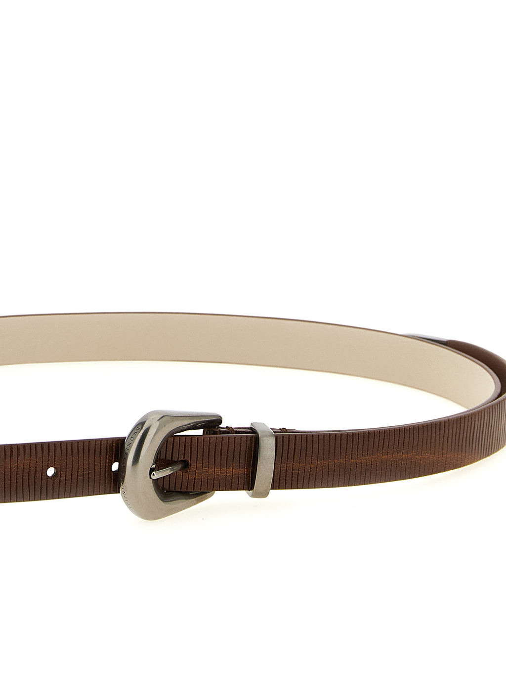 Brown Calfskin Thin Belt