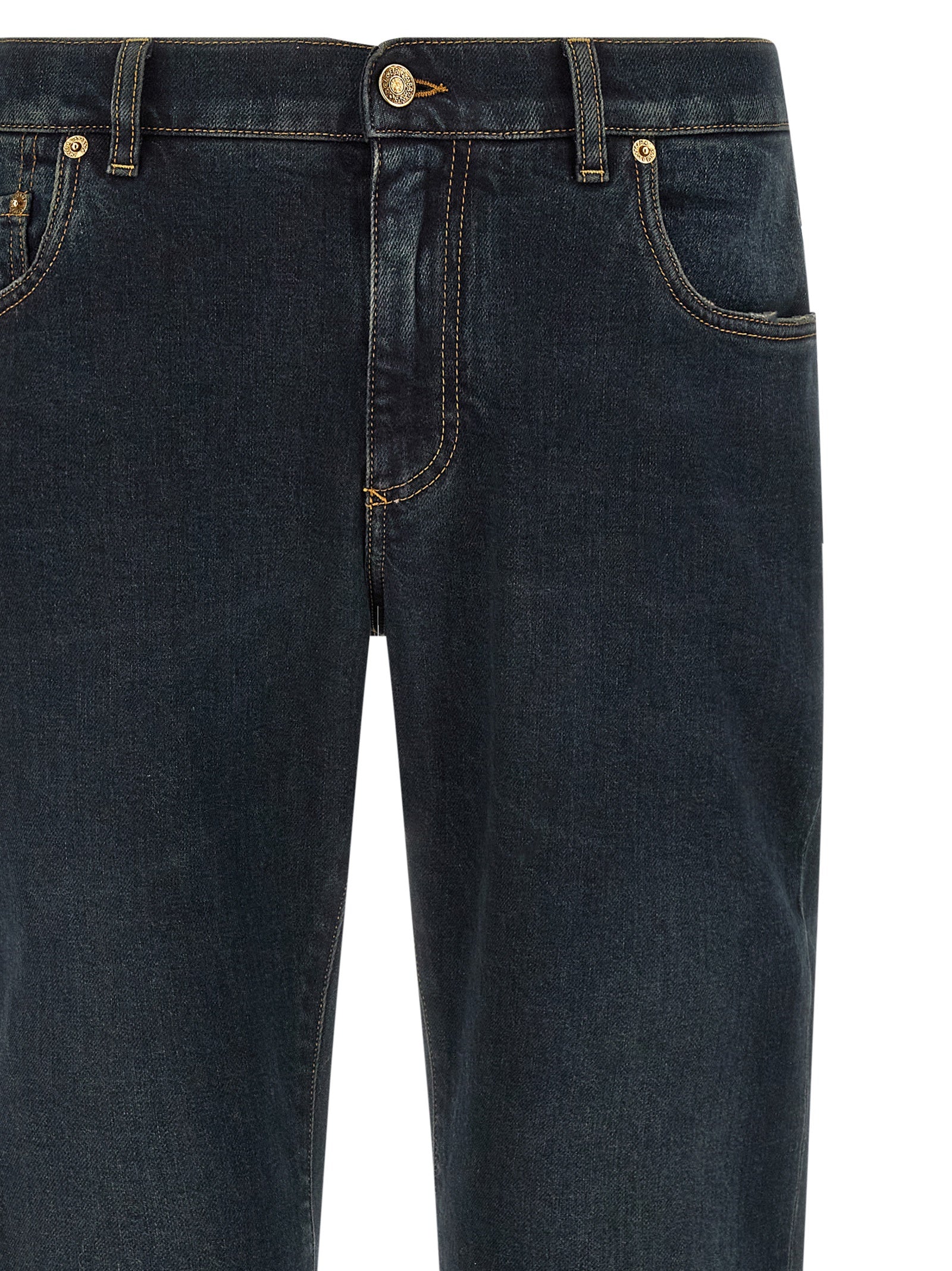Blue Cotton Skinny Jeans