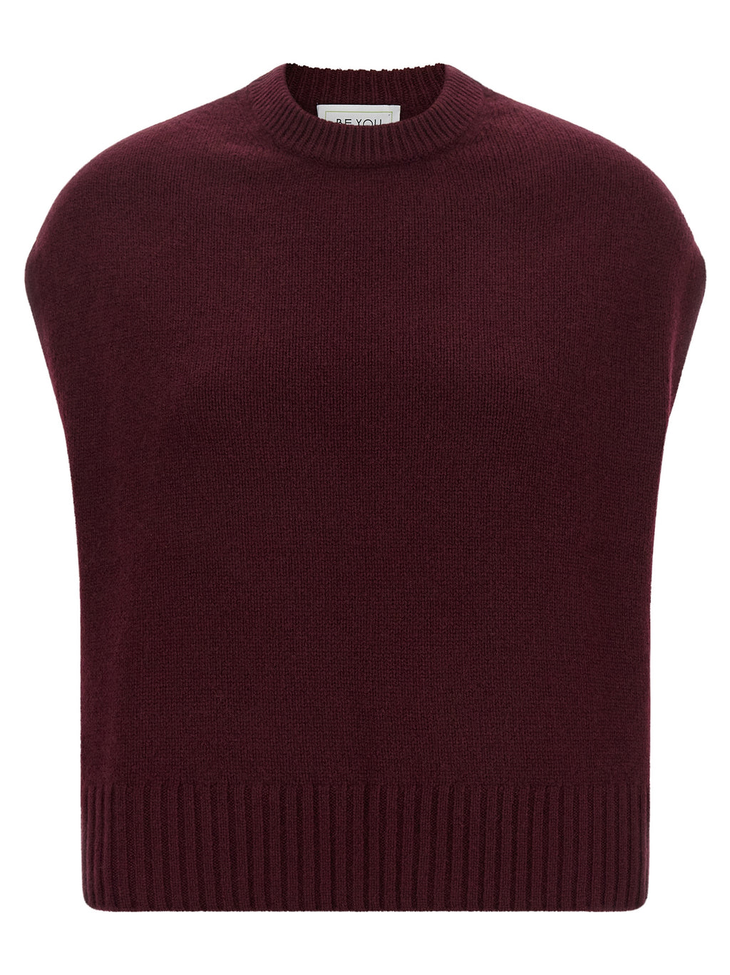 Bordeaux Cashmere Sleeveless Jacket