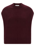 Bordeaux Cashmere Sleeveless Jacket
