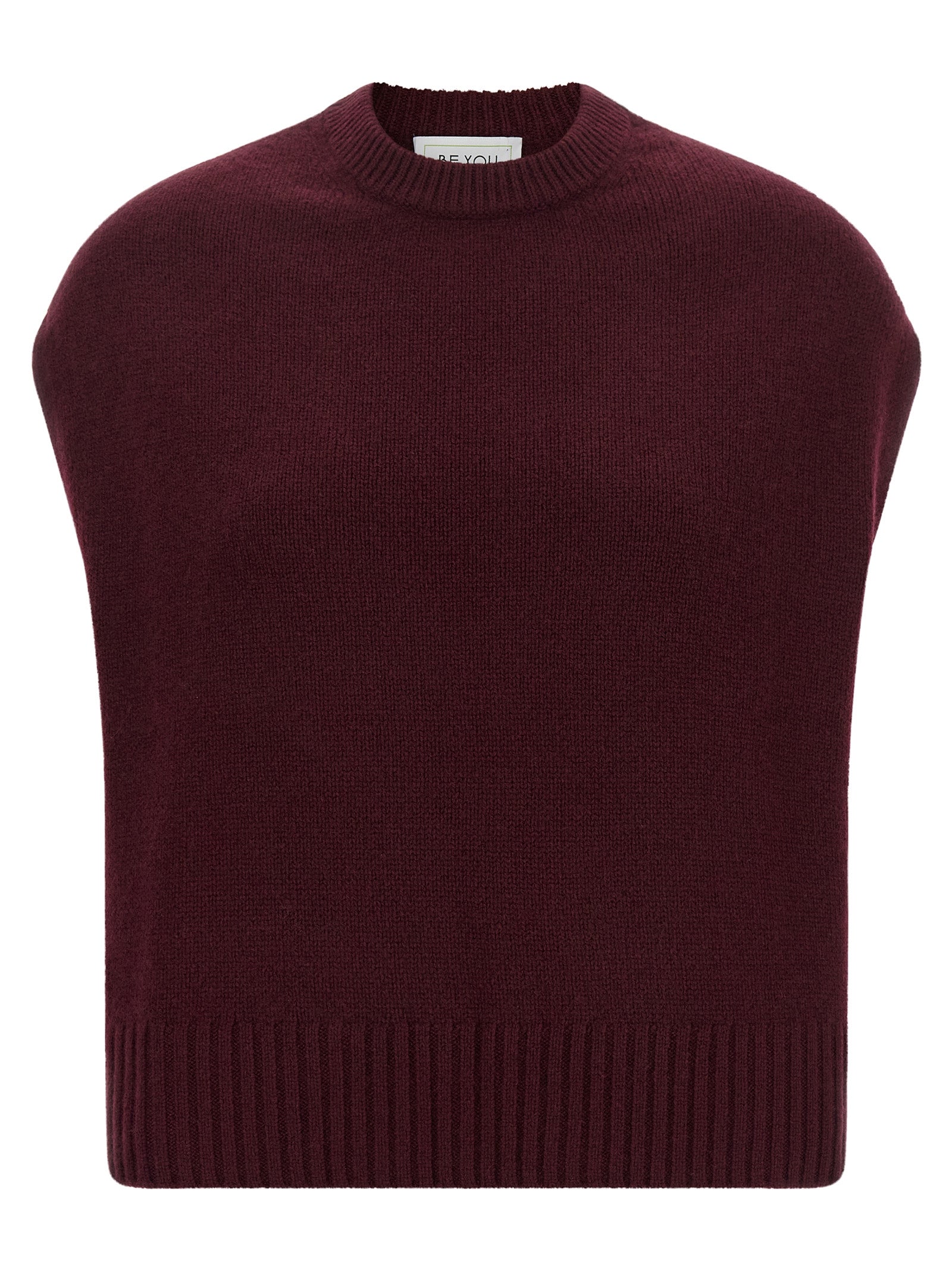 Bordeaux Cashmere Sleeveless Jacket