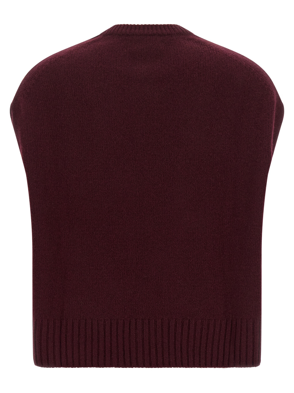 Bordeaux Cashmere Sleeveless Jacket
