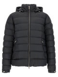 Black Polyester Full-Length Jacket