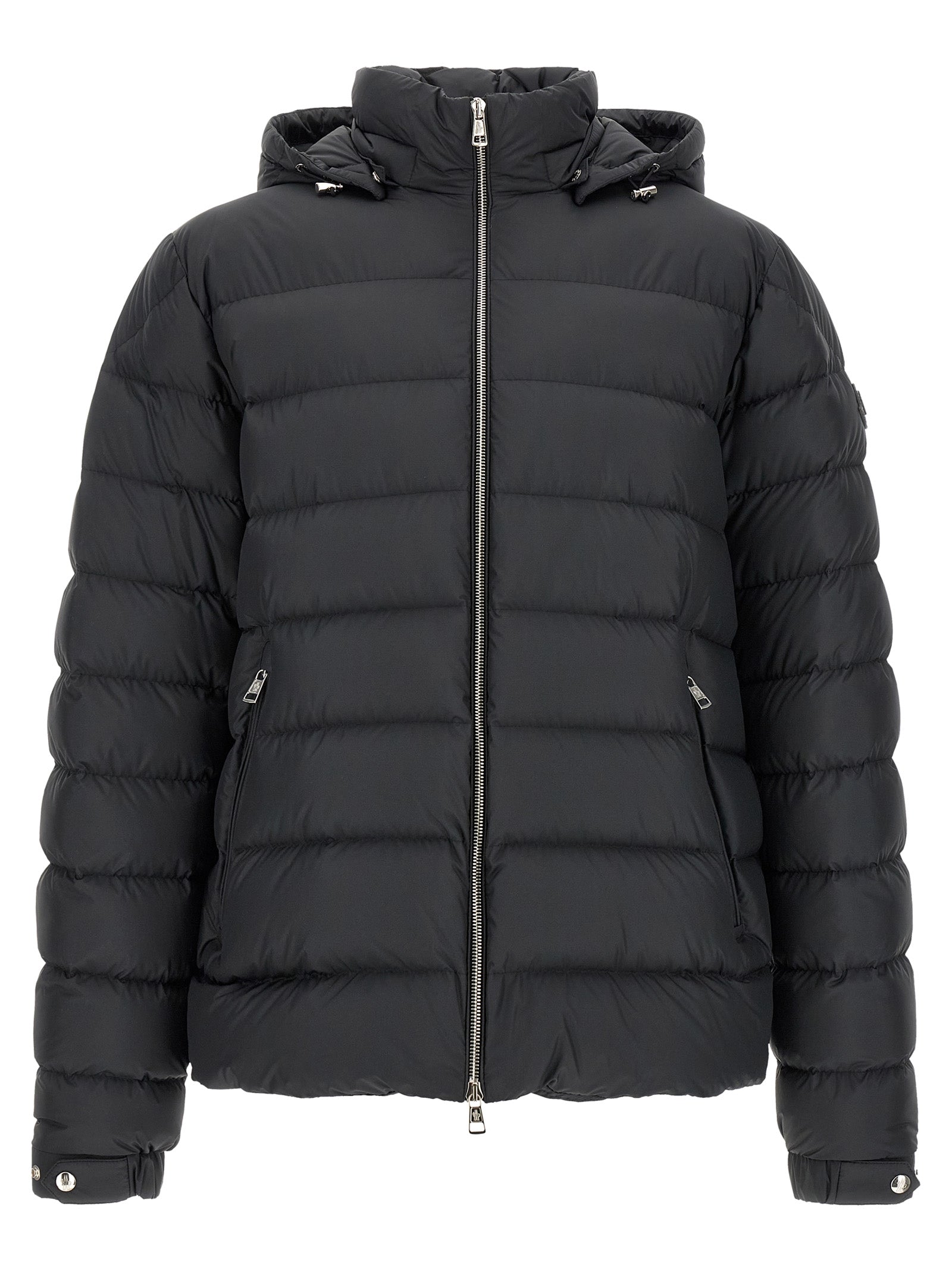 Black Polyester Full-Length Jacket