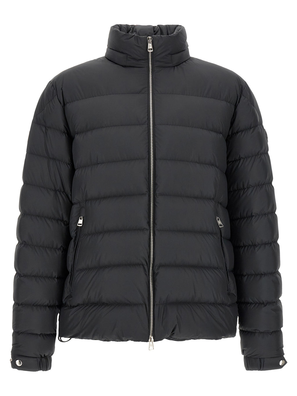 Black Polyester Full-Length Jacket