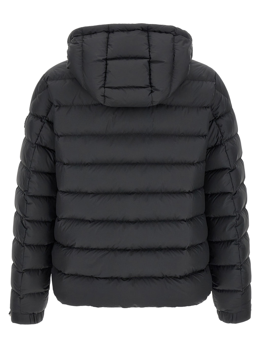 Black Polyester Full-Length Jacket