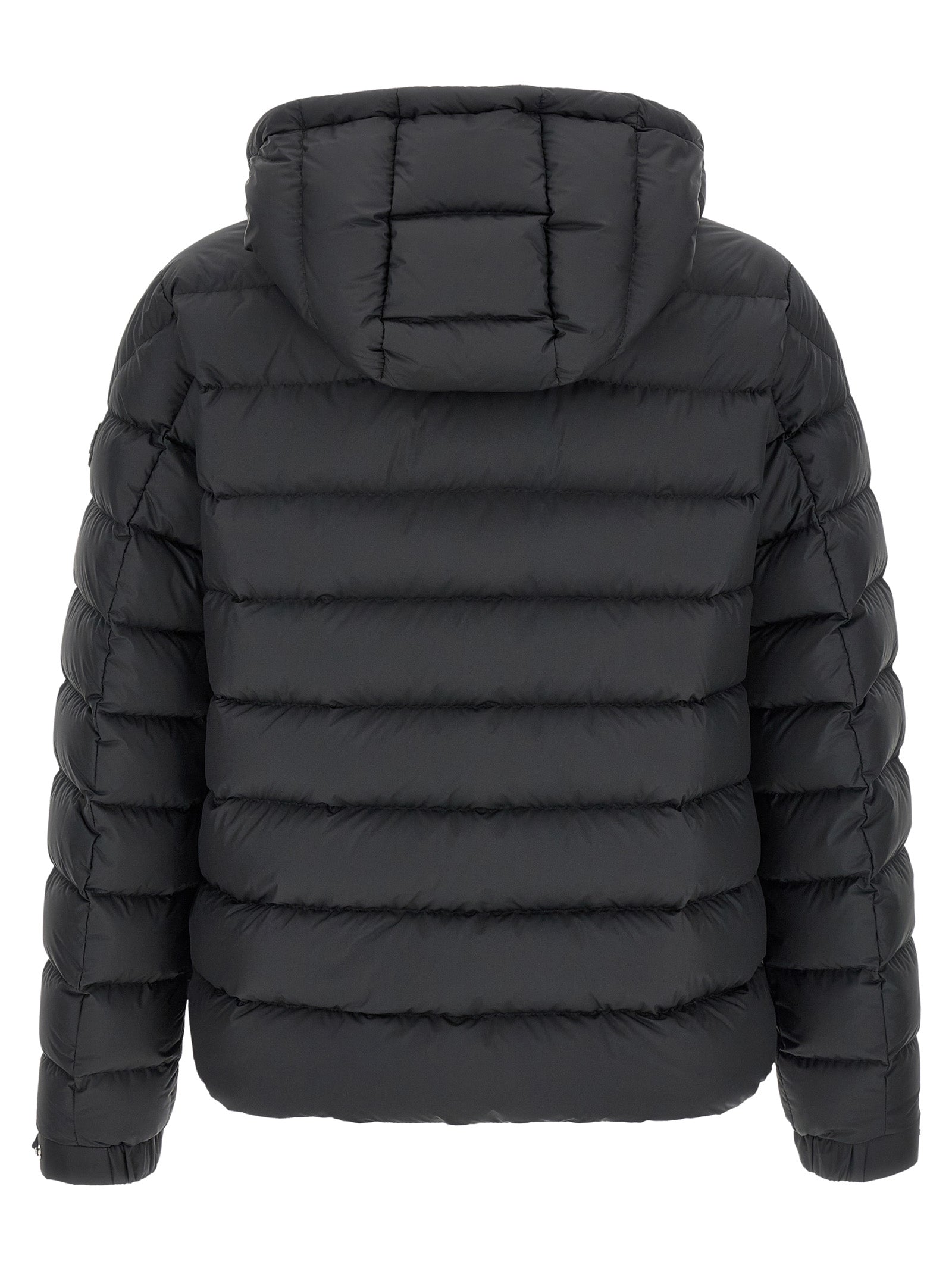 Black Polyester Full-Length Jacket