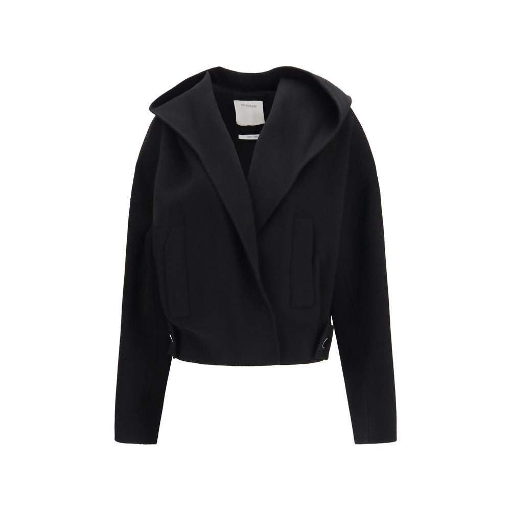 Black Wool Oves Aries Full-Length Jacket