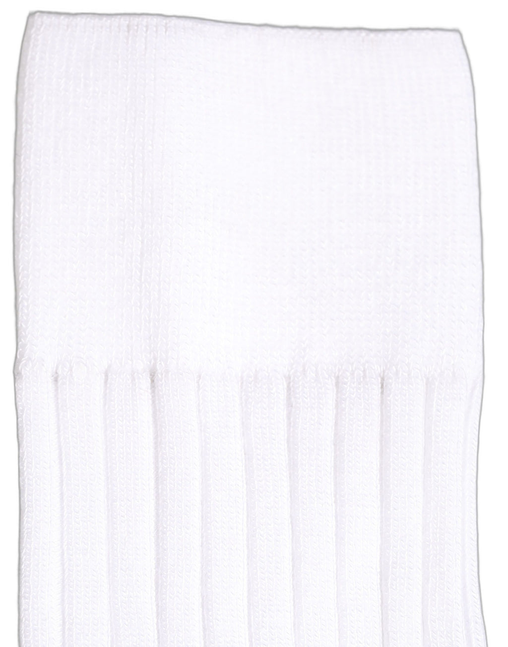 White Cotton Ribbed Logo Over The Calf Women Socks