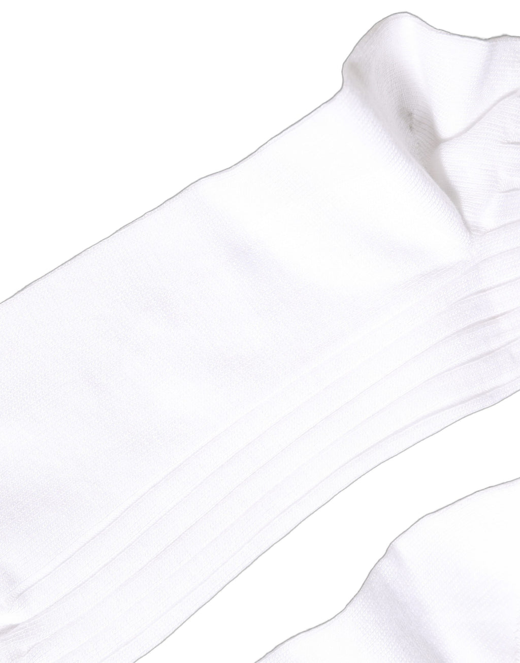 White Cotton Ribbed Logo Over The Calf Women Socks