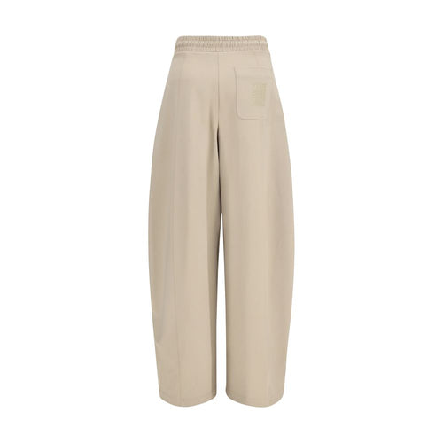 Beige Polyamide Athletic Pants