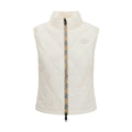 White Polyester Sleeveless Jacket