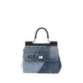 Blue Cotton Handbag
