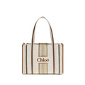 Beige Cotton Shoulder Bag