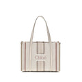 Beige Cotton Shoulder Bag