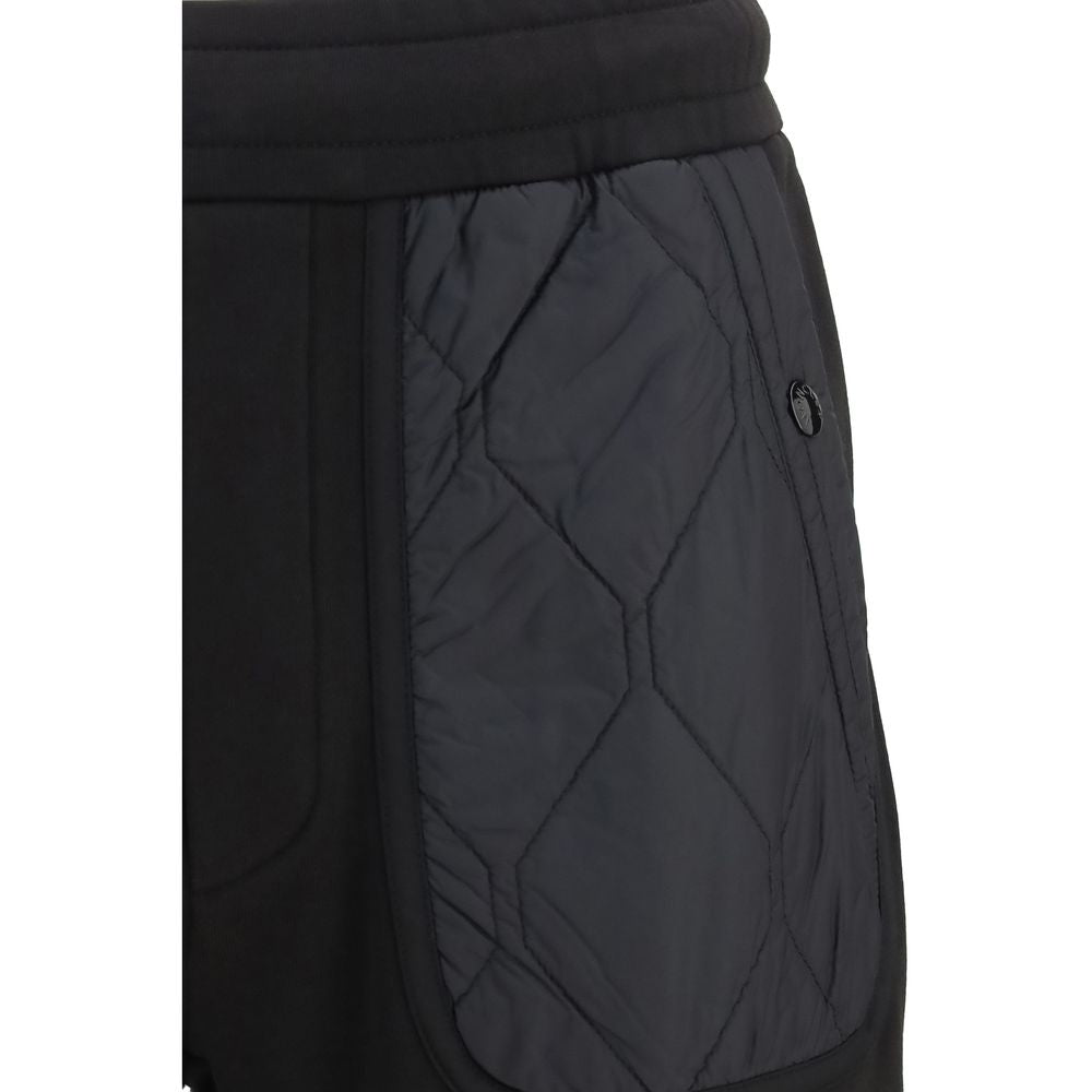 Black Cotton Athletic Pants