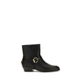 Black Calf Leather Bos Taurus Ankle Boots