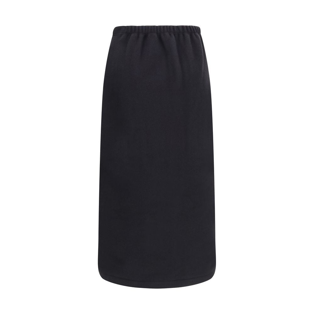 Black Wool Oves Aries Midi Skirt