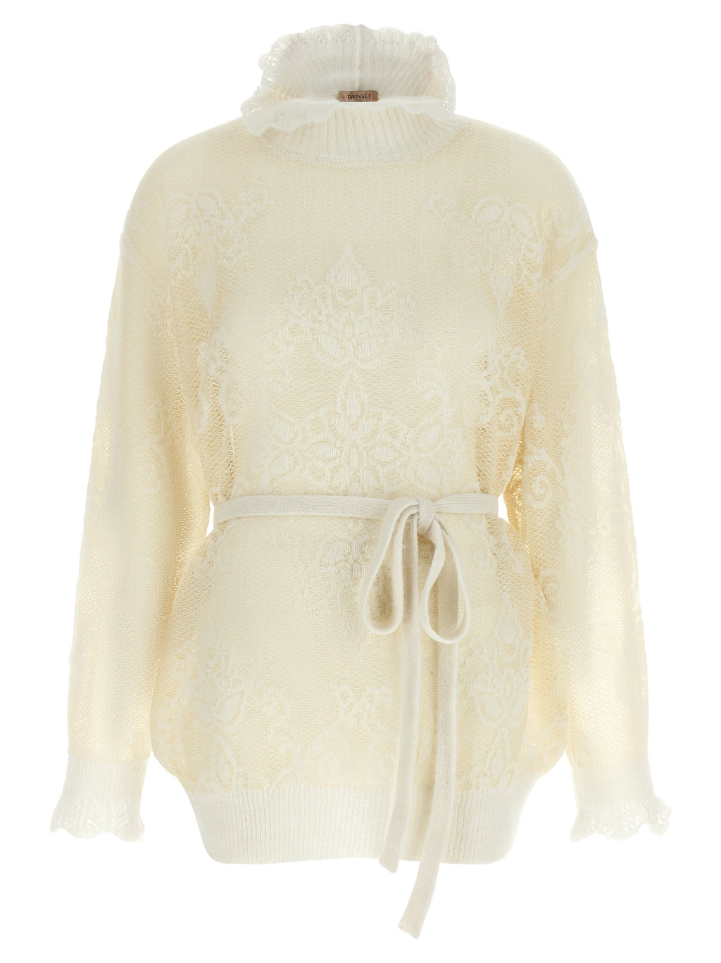 White Polyamide Cardigan