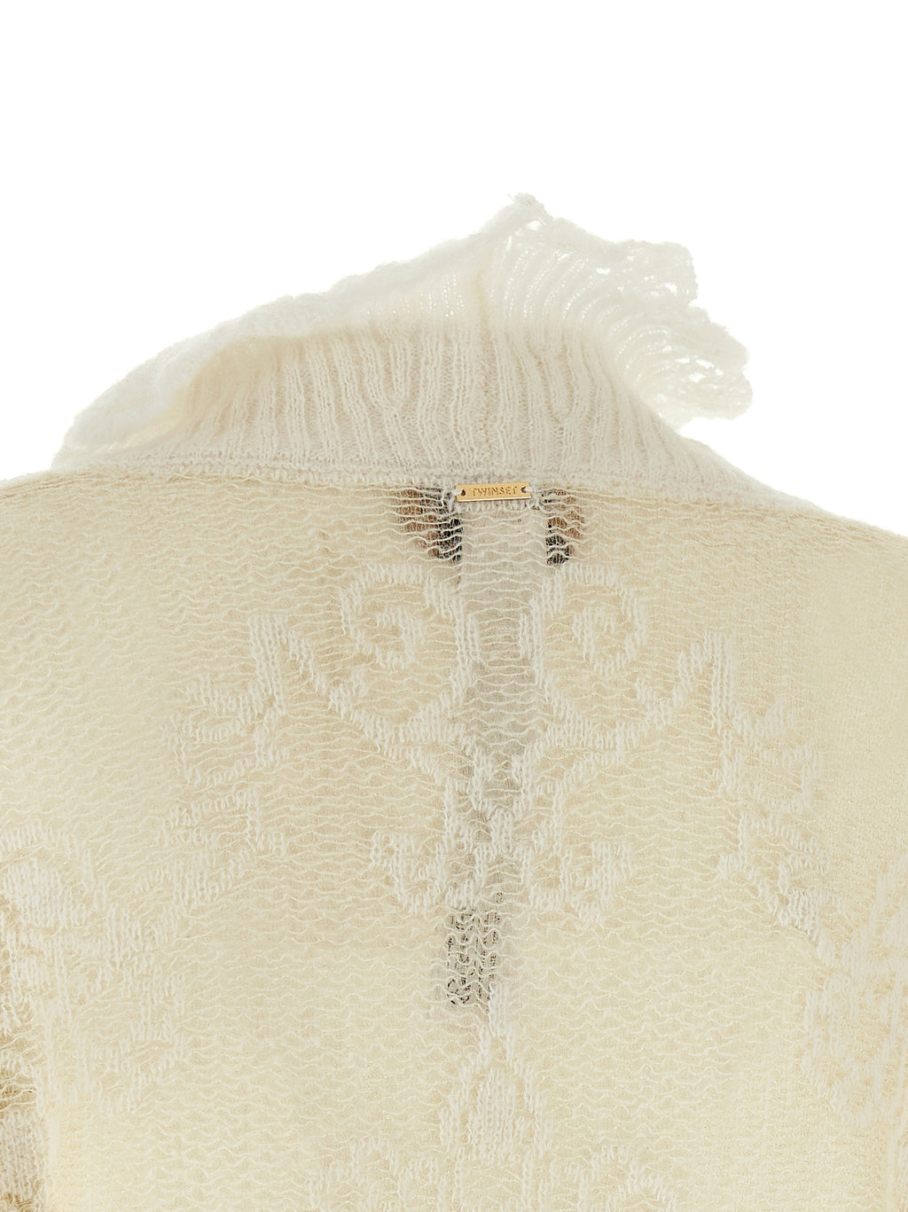 White Polyamide Cardigan