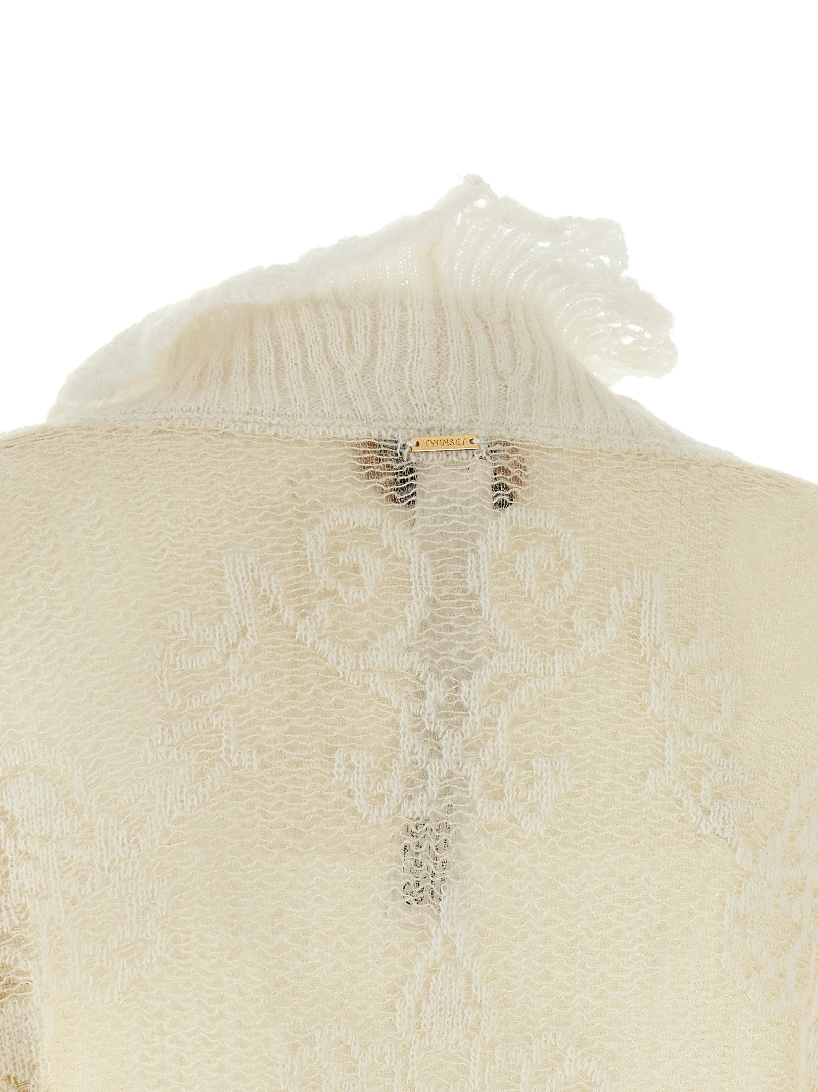 White Polyamide Cardigan