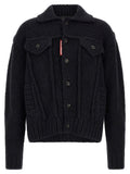 Blue Marabou Cardigan