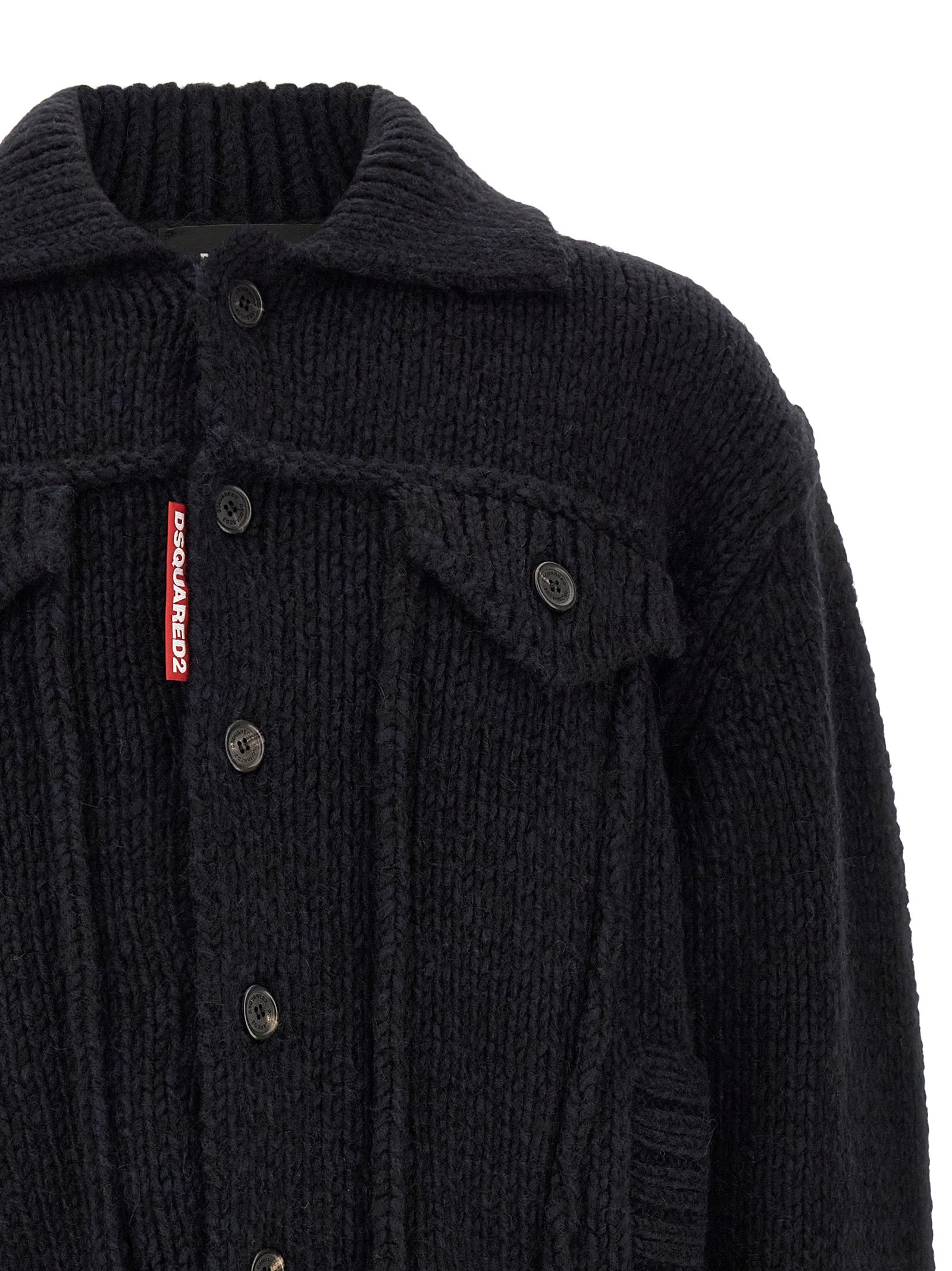 Blue Marabou Cardigan