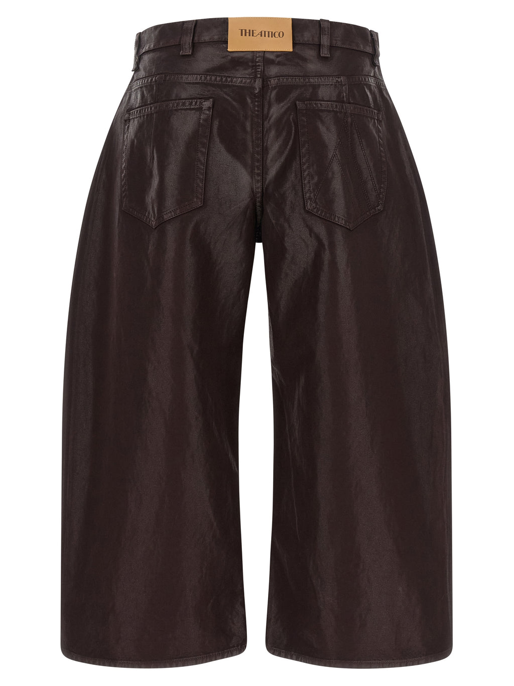 Purple Cotton Cropped Pants