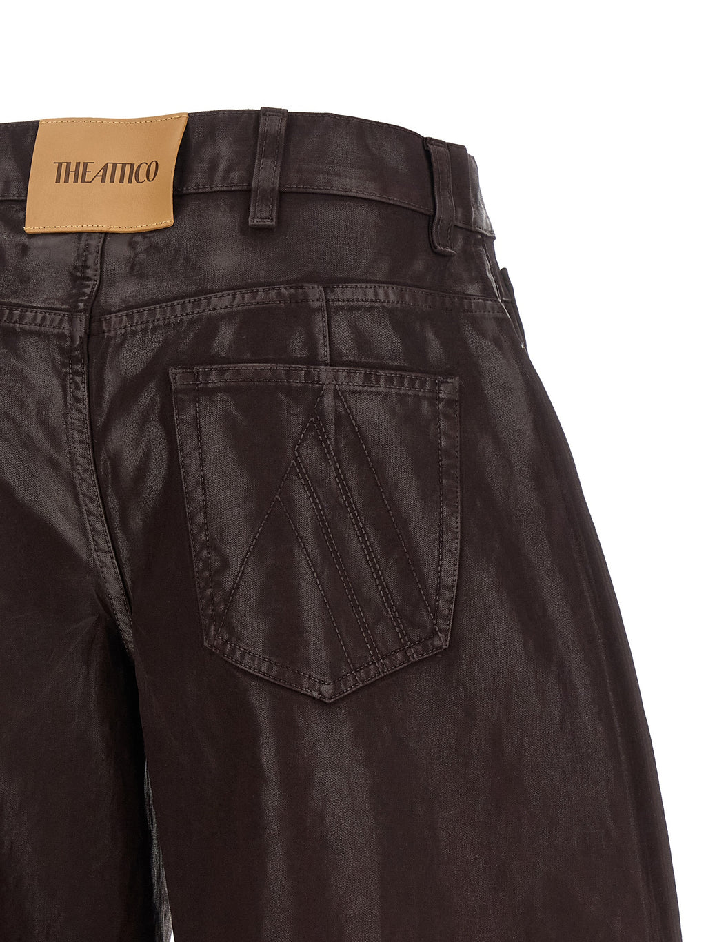 Purple Cotton Cropped Pants