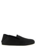 Black Viscose Slip-On Loafers