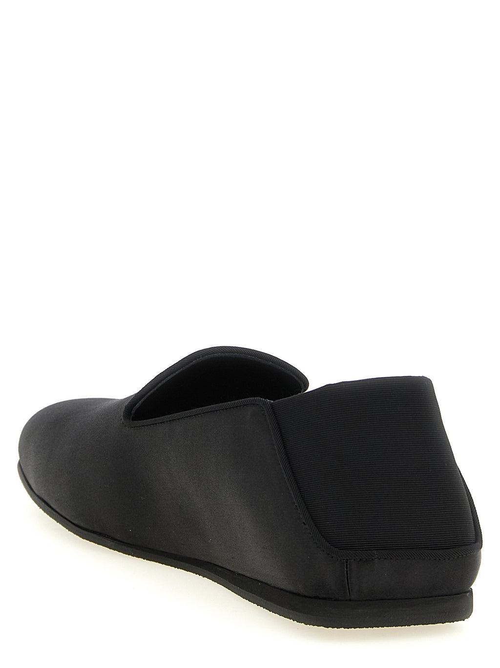 Black Viscose Slip-On Loafers
