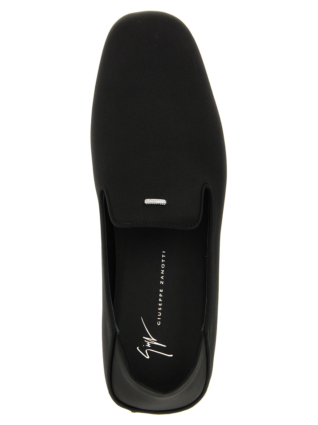 Black Viscose Slip-On Loafers
