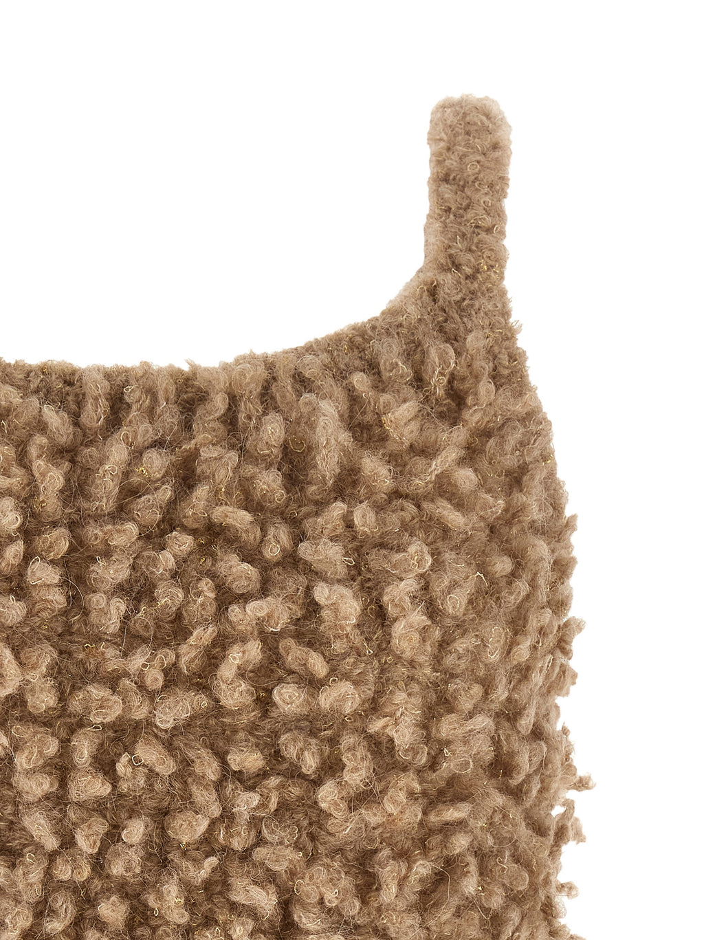 Beige Wool Sleeveles Sweater