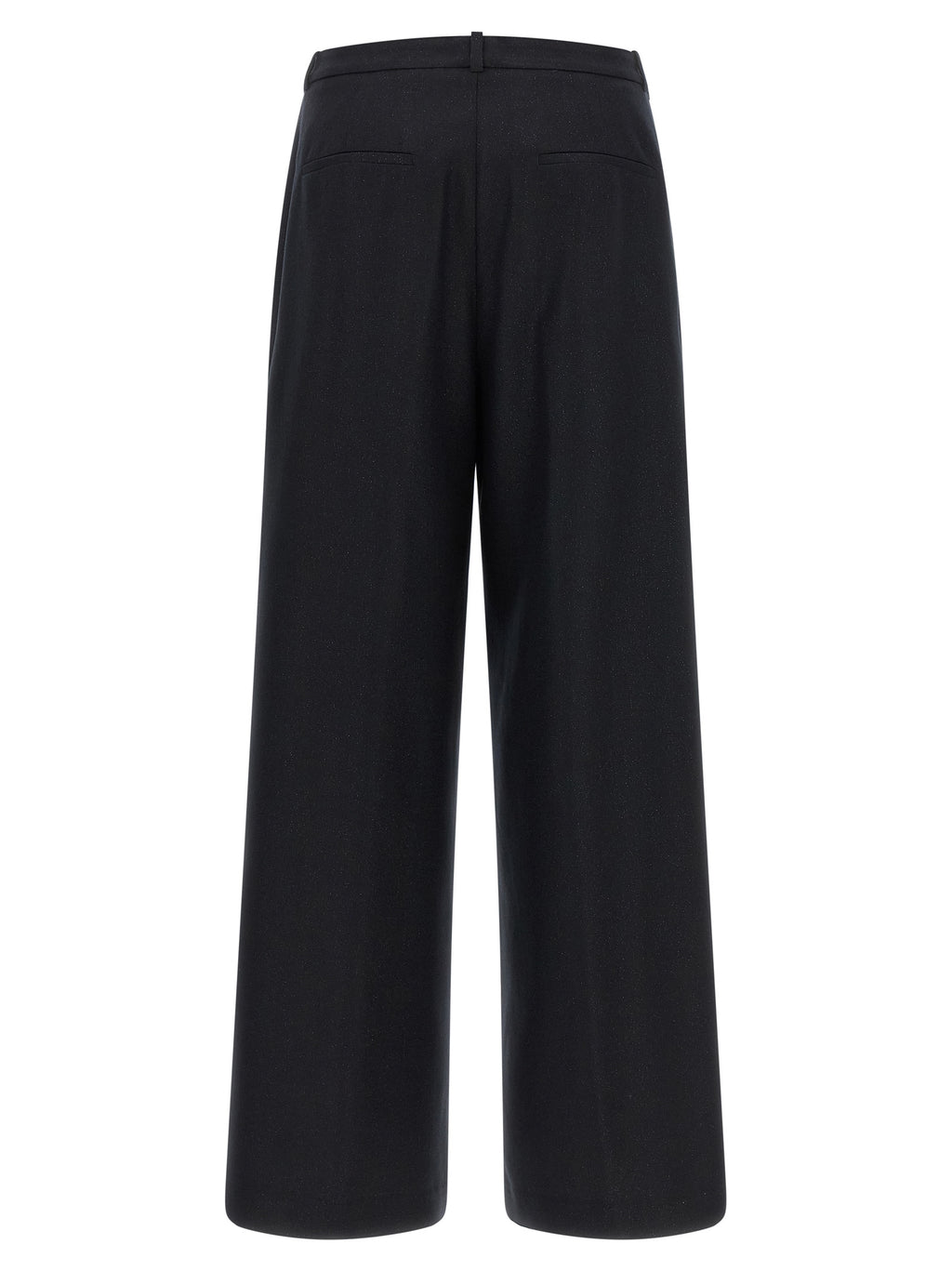 Blue Virgin Wool Casual Pants