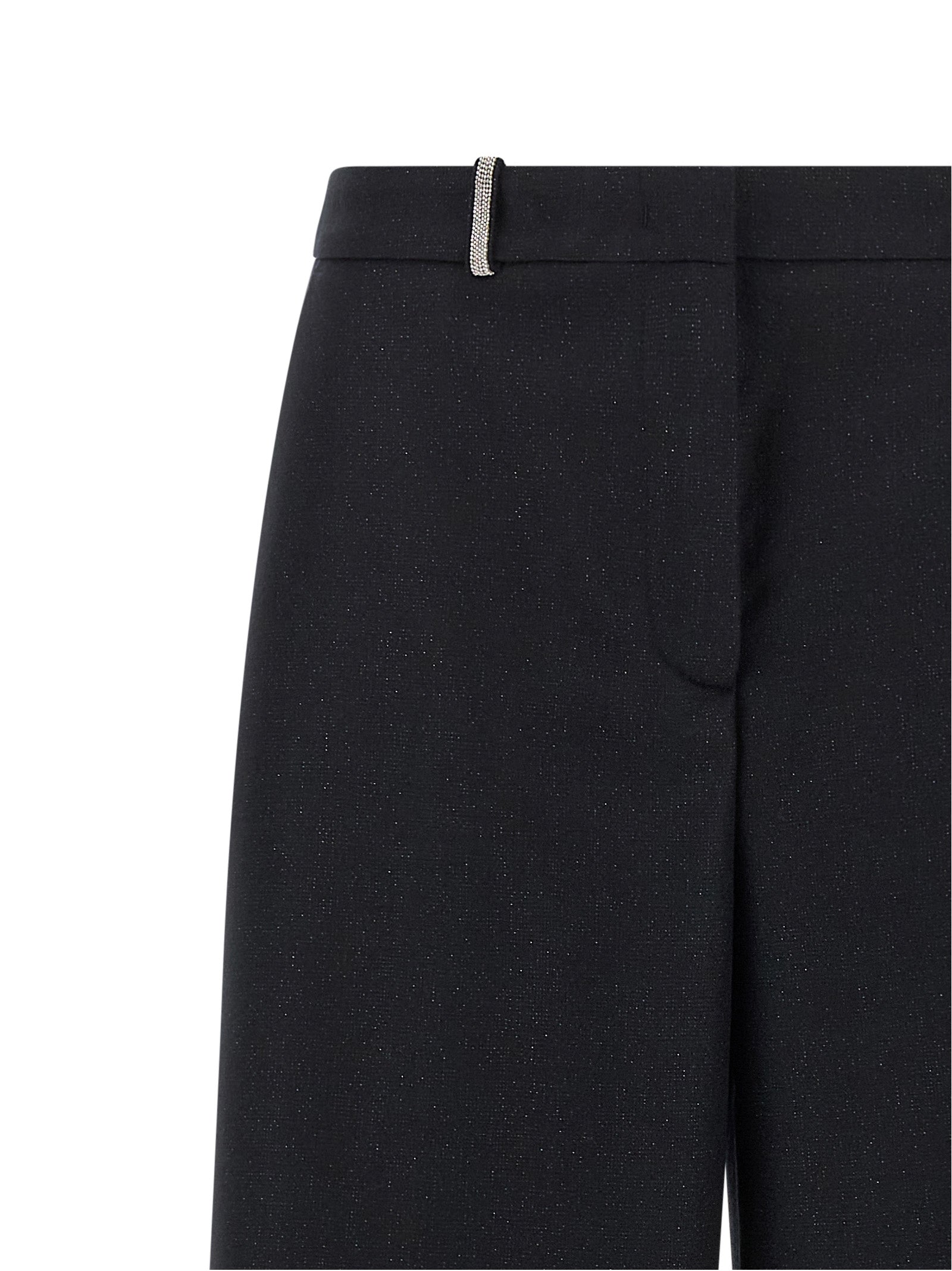 Blue Virgin Wool Casual Pants