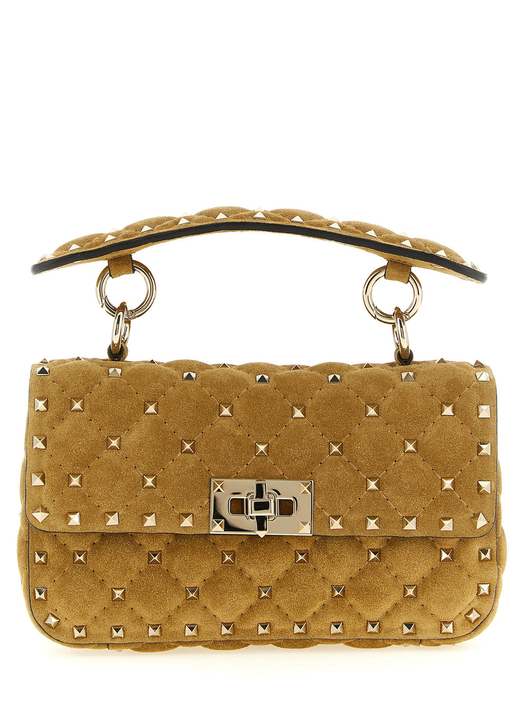 Beige Calfskin Shoulder Bag